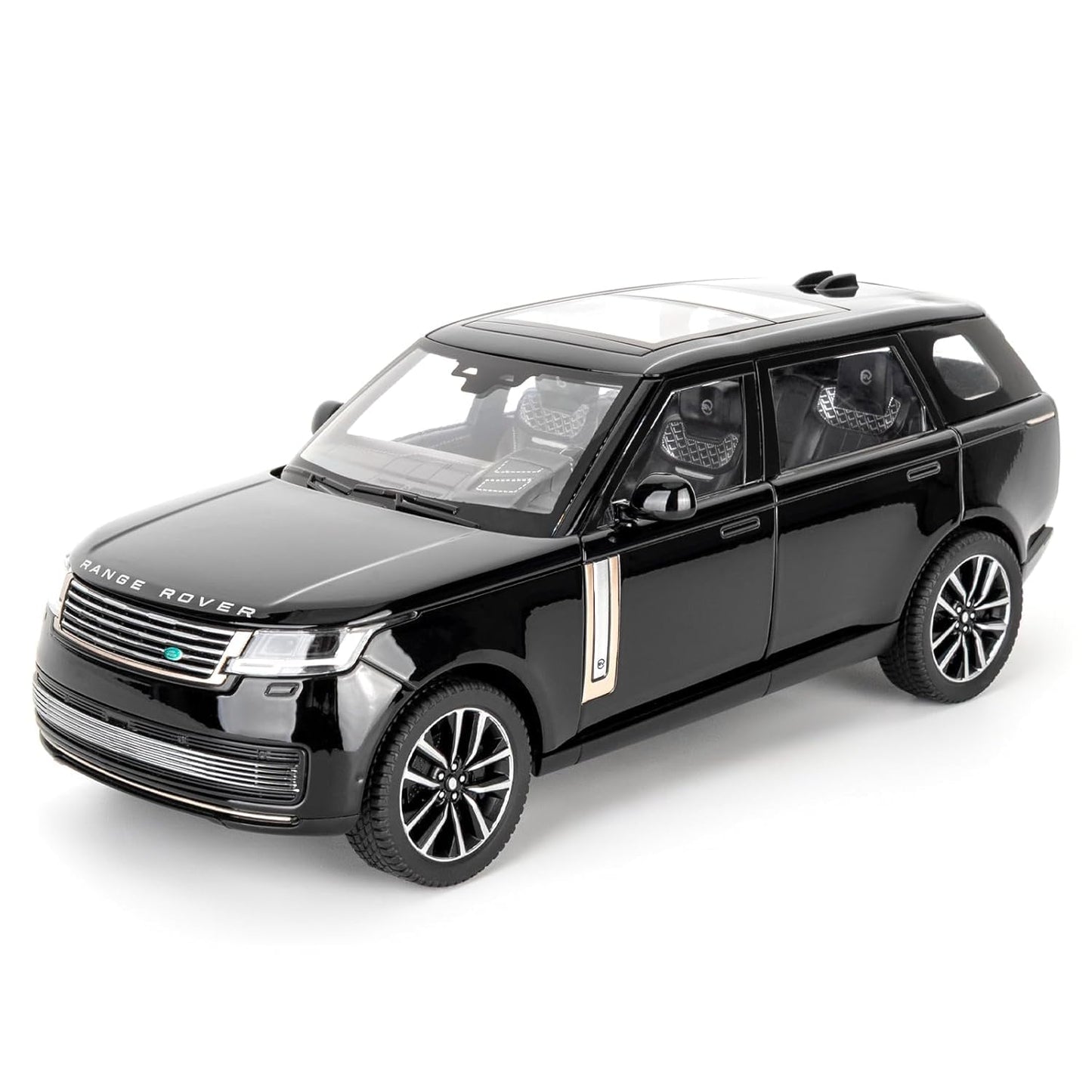 Range Rover Diecast Model Vehicle – Realistic Off-Road Toy Car with Sound, Light, Pullback Function & Openable Doors – Perfect Collectible Gift for Kids Black Edition.