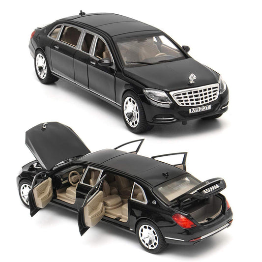 1:32 Scale Exclusive Alloy Metal Pull Back Die-cast Car Model with Sound Light Mini Auto Toy for Kids Metal Model Toy Car with Sound and Light? (Maybach S 600 Limousine - Multi-1)