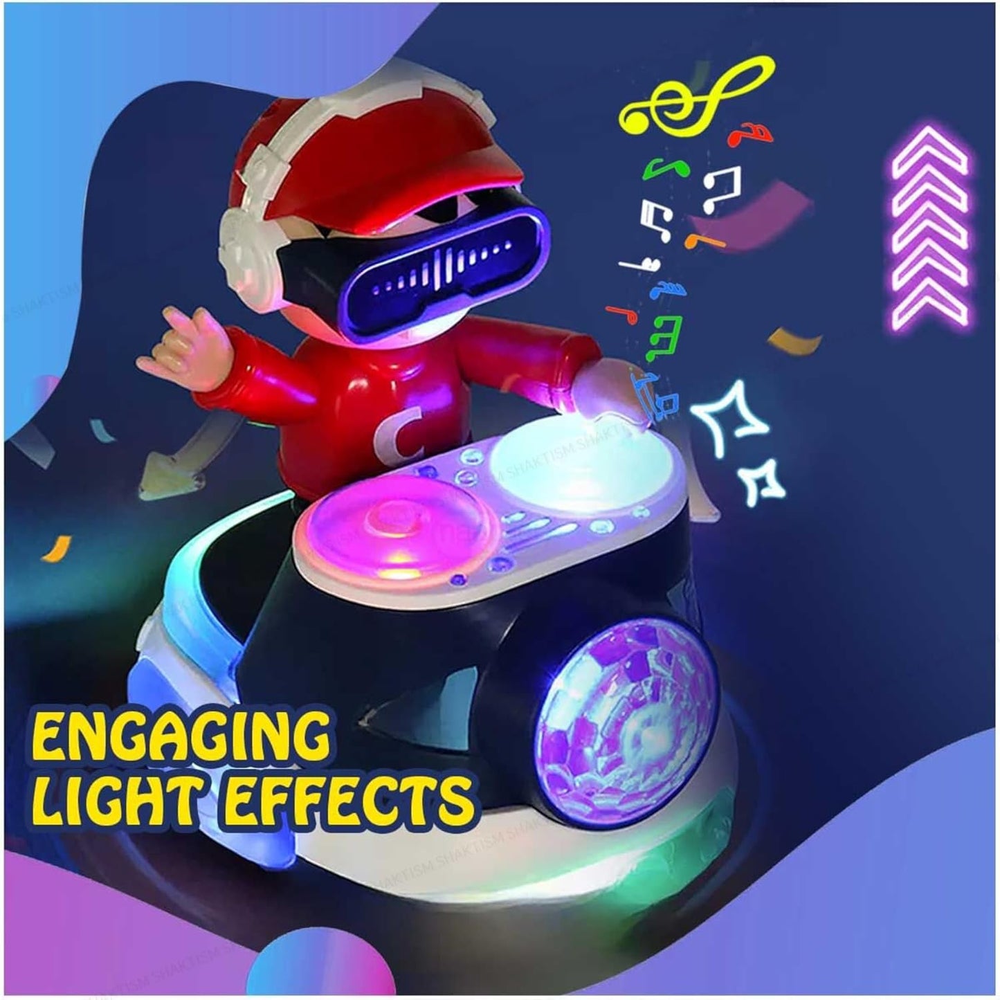 DJ Coco Musical Toy with LED Lights, Bump & Go Action, Moving Tyres, Sound Effects for Kids
