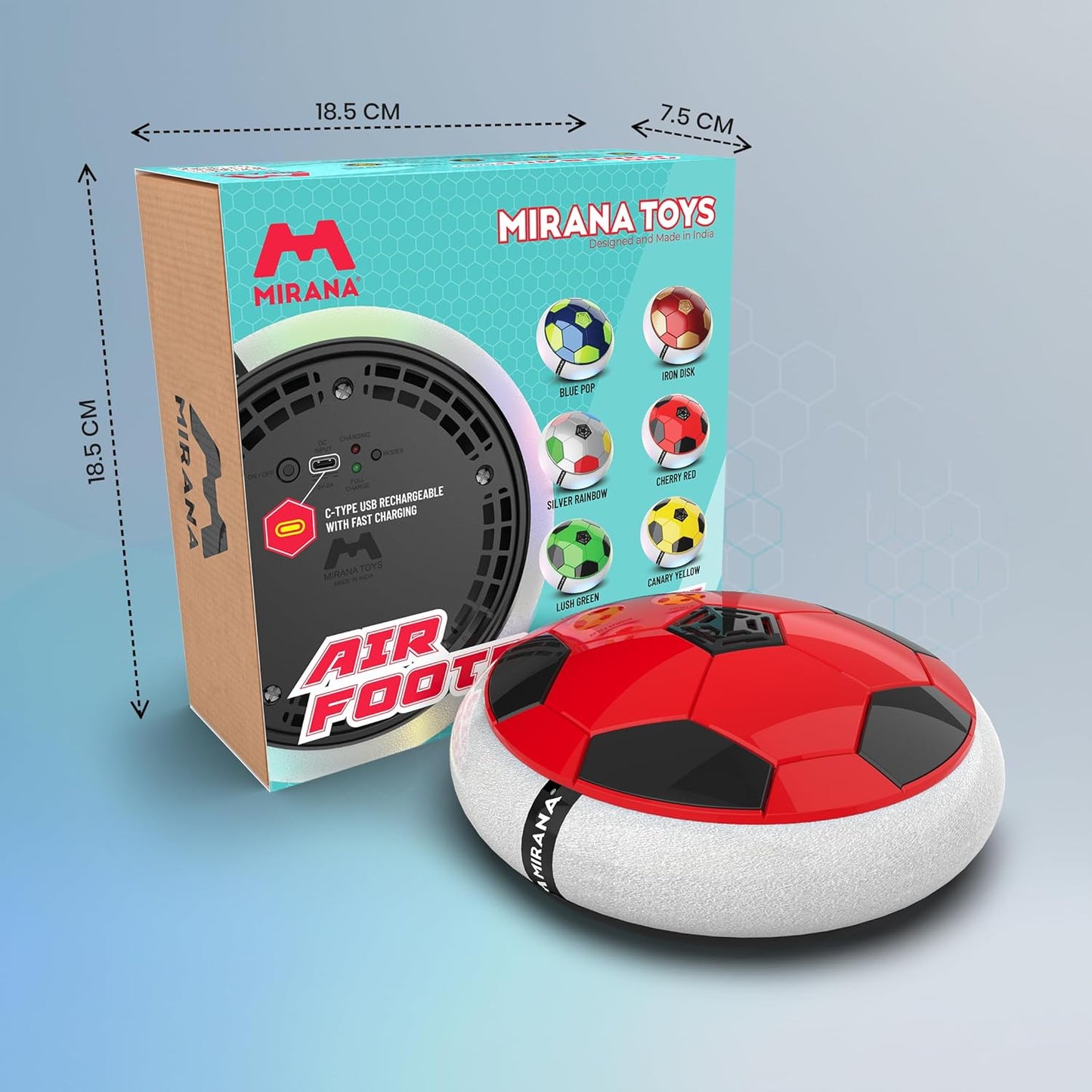 Hover Football Indoor Floating Hoverball Soccer | Air Football Smart | Made in India Fun Toy Best Gift for Kids Boys and Girls 2-10 Years