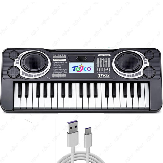 Educational Piano Keyboard for Kids with 37 Keys | Dual Mode Piano Notes & Indian Songs Tunes | USB Type-C Powered & Battery Operated | Small & Portable Musical Toy for Boys & Girls 1–5+ Years