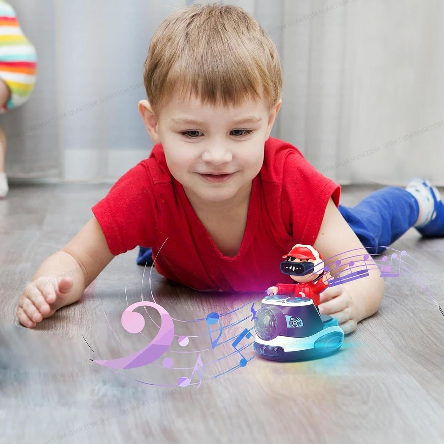DJ Coco Musical Toy with LED Lights, Bump & Go Action, Moving Tyres, Sound Effects for Kids