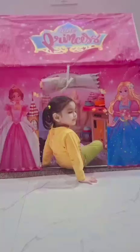 Jumbo Size Extremely Light Weight, Water & fire Proof Princess Theme Theme Tent House for Kid 10 Year Old Girls- Multi Color