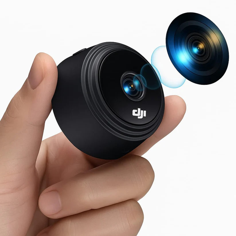 DJI WiFi Spy Camera 360° Security Camera for Home Outdoor High HD Spy Magnet Mini Spy WiFi Magnetic Live Stream Night Vision IP Wireless 4K Audio Video Hidden CCTV Magnet